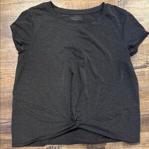 Athleta Charcoal Twist-Front Tee